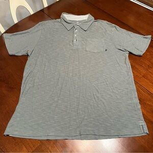 Free Fly Men's XL Bamboo Viscose Blend Short Sleeve Polo Shirt Green Outdoor